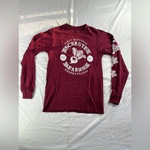 Women's The Office Schrute Farms Red Long Sleeve T-Shirt Size Small